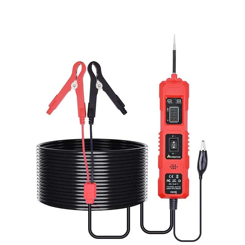 EM286 multi-function driver skin analyzer with overload protection 8A in red colour with 4m cable