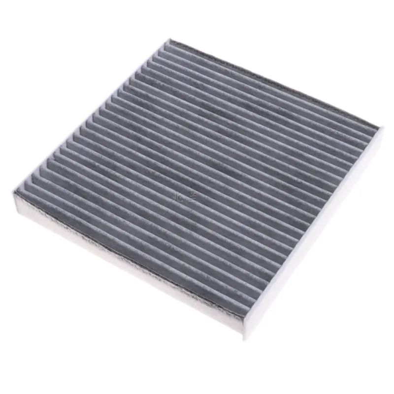 Grey air conditioning filter element for Geely vehicles measuring 215x210x30mm