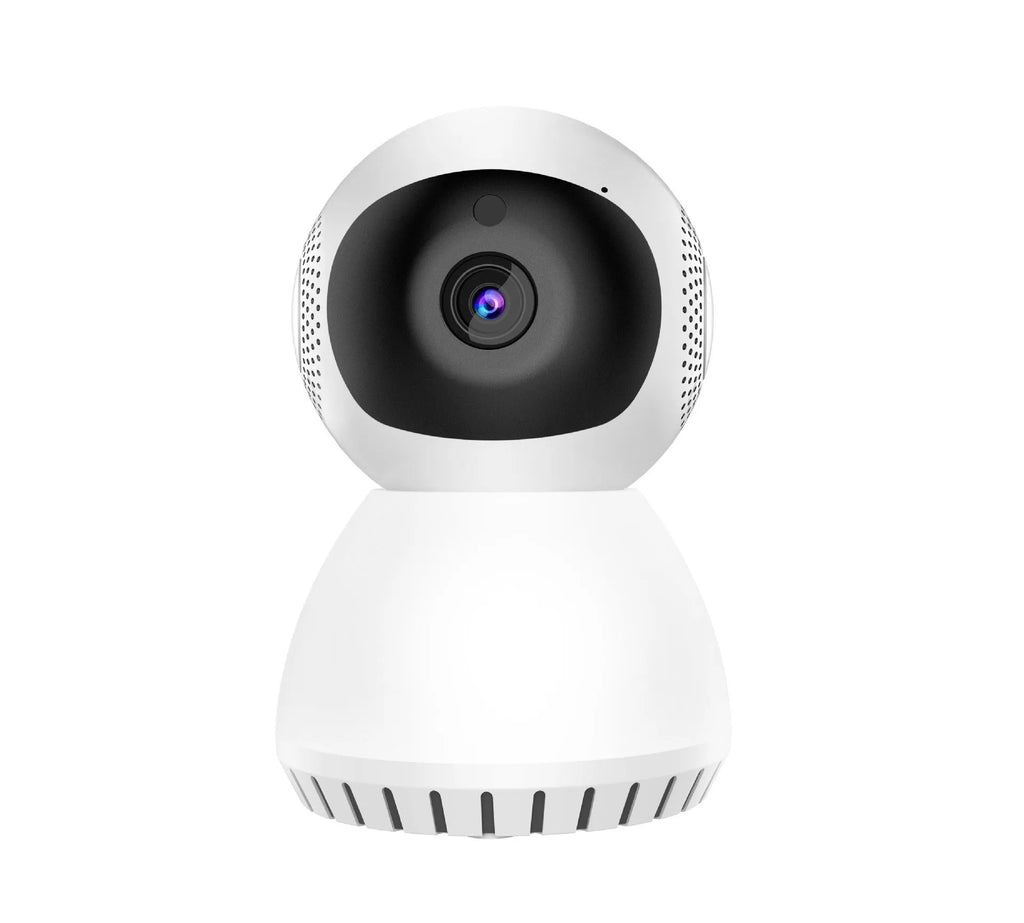 1080p dual-frequency wireless security camera with 12mm lens and compact ABS housing