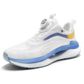 Men's high-top breathable running sneakers in cotton candy colour with buckle fastening and composite sole