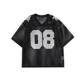 Loose fit pullover shirt with printed letter pattern in black or navy blue colour
