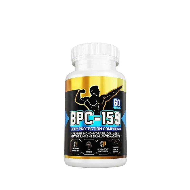 Body energy supplement bottle containing capsules for general wellness support