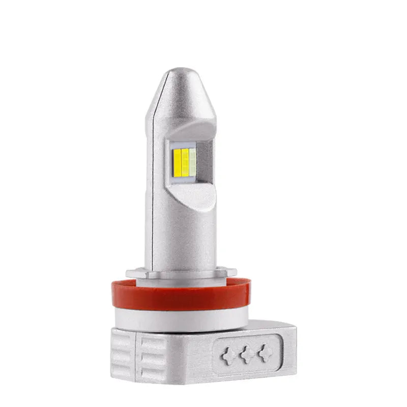 Universal LED fog lamp retrofit bulb with aluminium housing for cars and trucks.