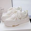 Children's board shoes with thick soles, cross shoulder straps, and round toe design in beige colour