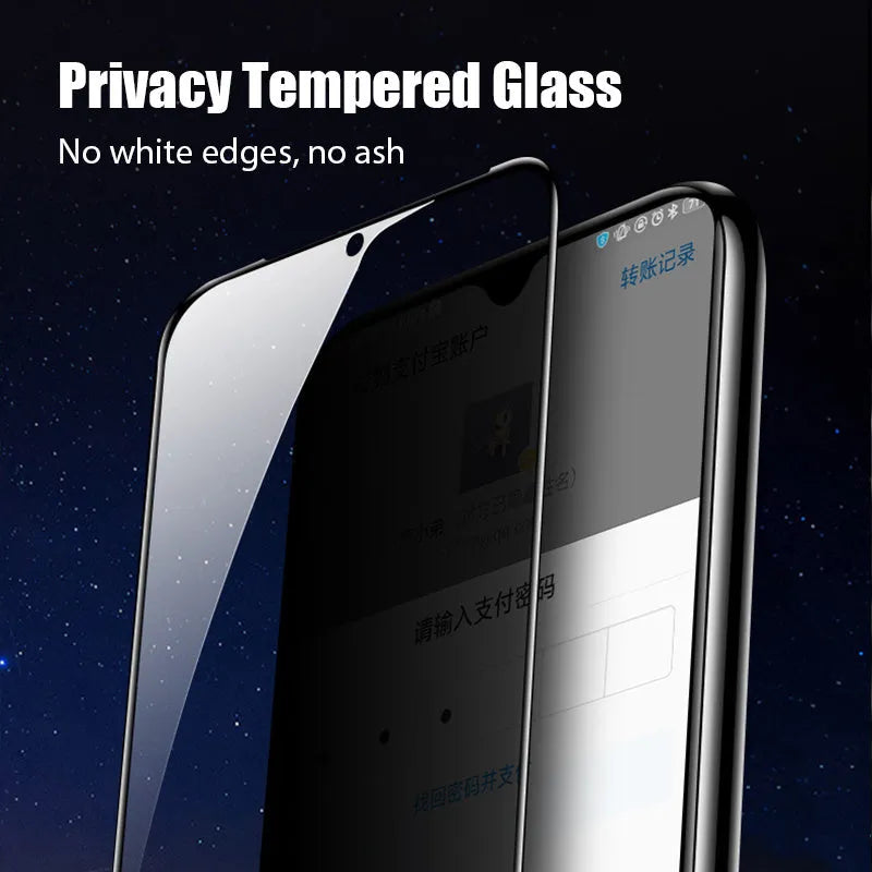 Anti-spy screen protector for Poco and Redmi Note phones with privacy film technology