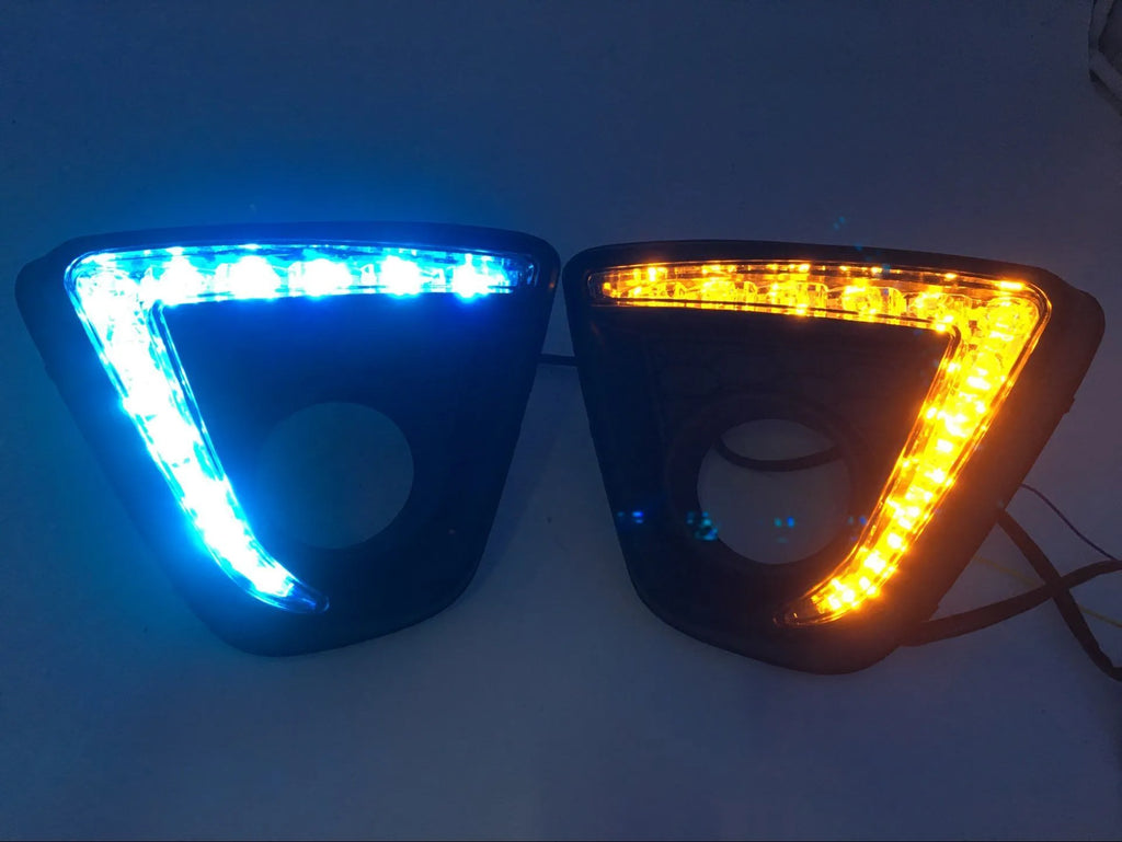 Set of two Mazda CX-5 LED daytime running lights with electroplated housing in various style options.