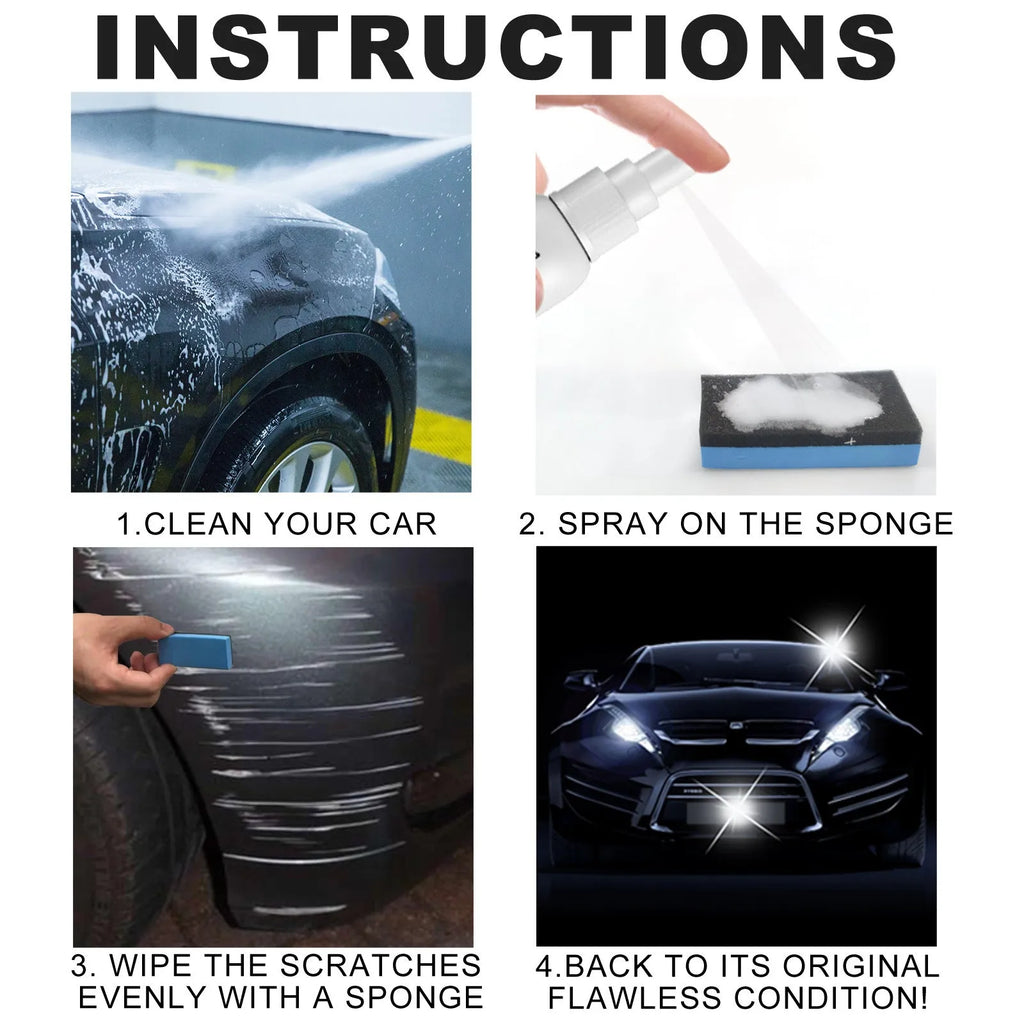 Car paint scratch repair spray bottle in 30ml, 50ml, or 100ml size for easy touch-ups.