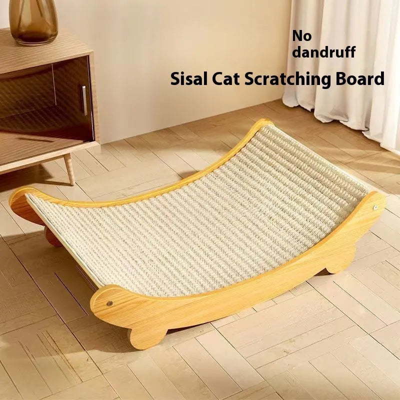 Sisal cat scratch board with natural blanket surface in small and large size options
