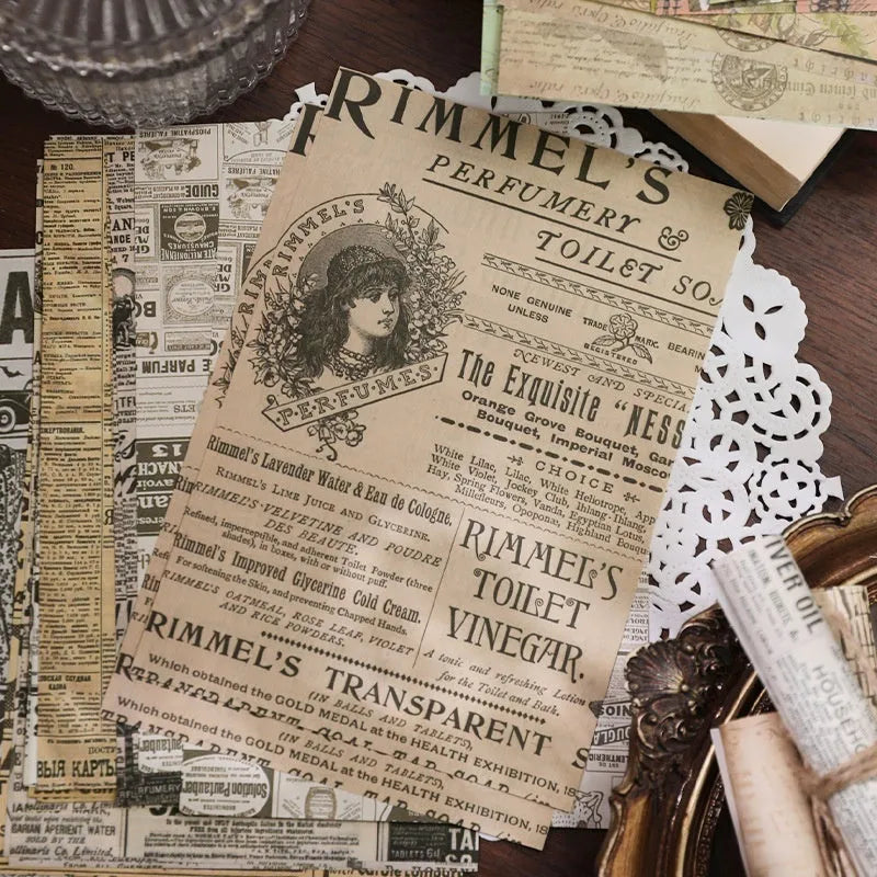 Retro literary decorative paper letter with six classical design options