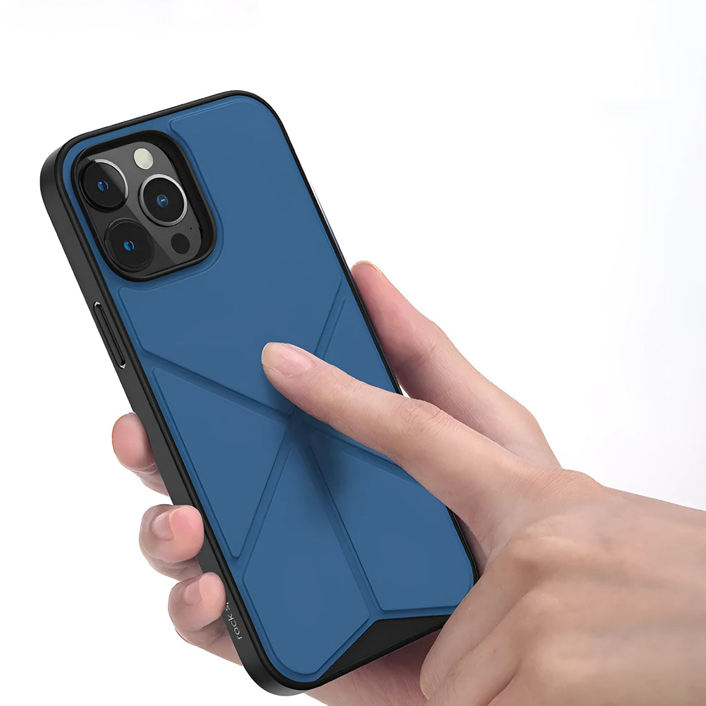 Black and blue slim TPU back cover cases for iPhone 13, 13 Pro, and 13 Pro Max.