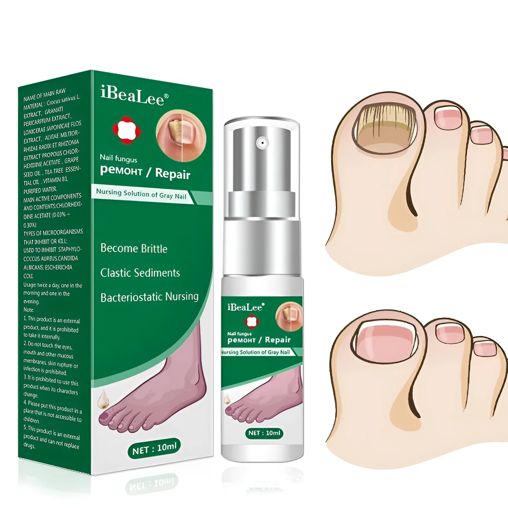 Jiagou 10ml antimicrobial foot treatment liquid bottle for whitening and antibacterial nail care