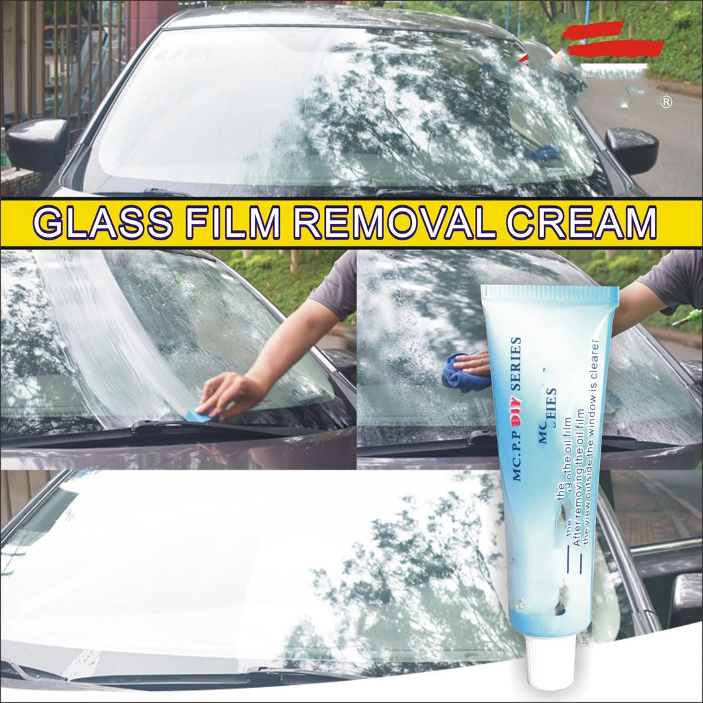Automotive glass anti-fog cleaning product with 15ml rainproof spray in white English packaging