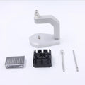 Silver tool steel press strap removal tool with a pointed blade for watch and jewellery repair.