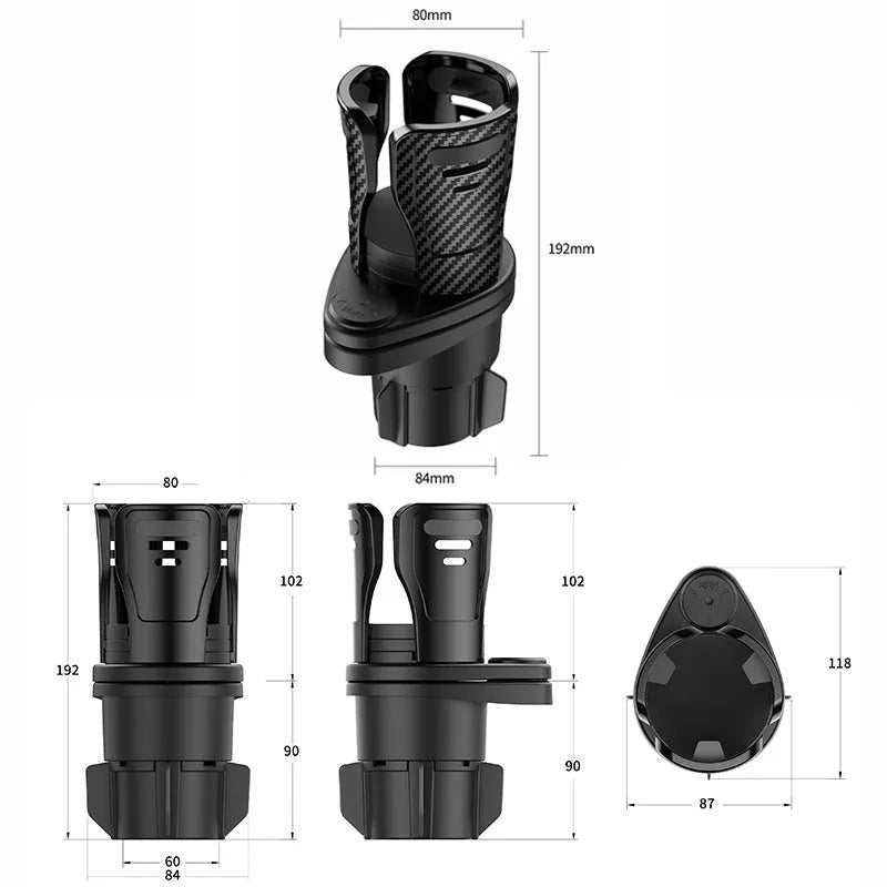 Carbon fibre matte black car cup holder modification kit for vehicle centre console replacement