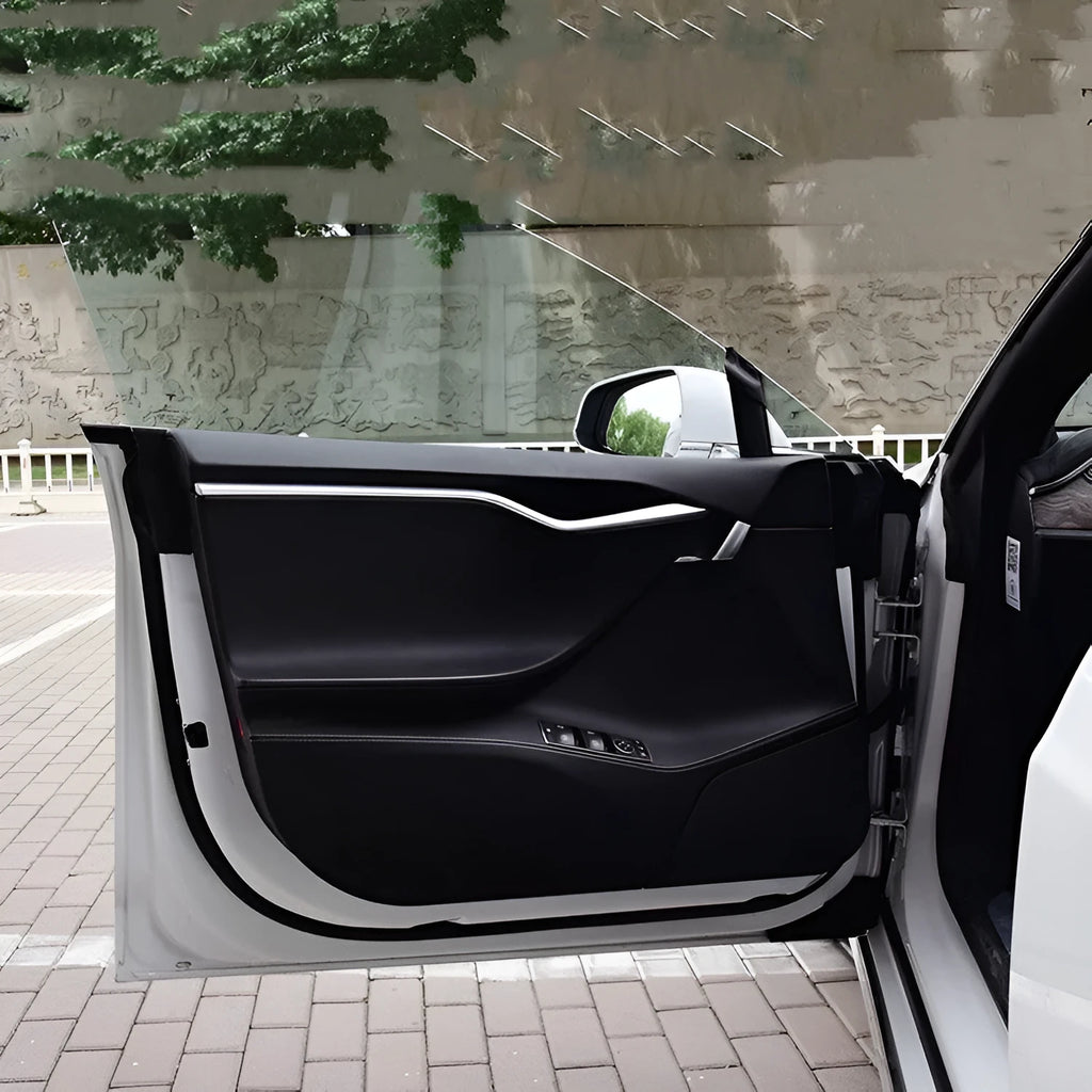 Carbon fibre protective film pack for Tesla Model S front and rear interior door panels