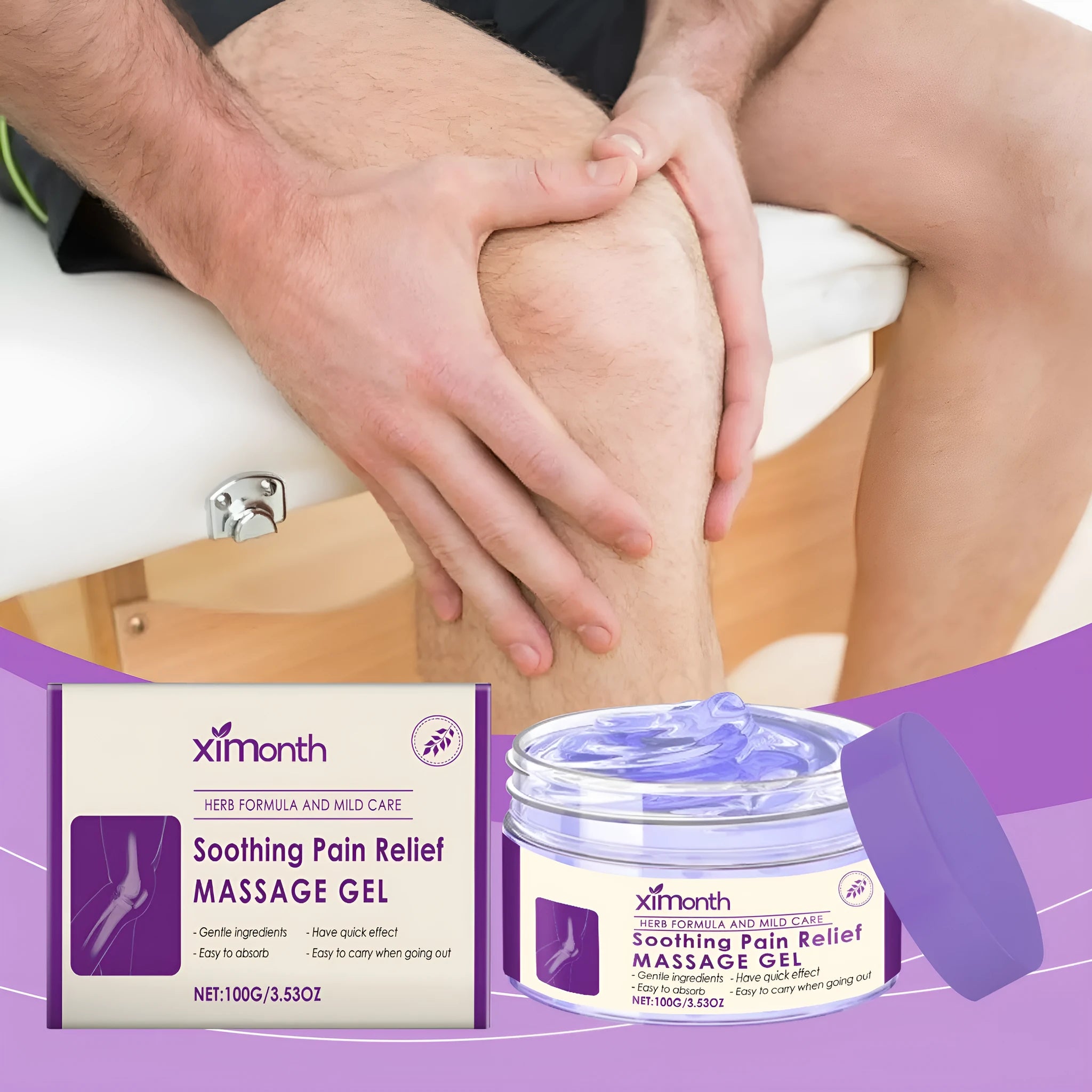 100g tube of body massage gel for joint, knee and elbow care.