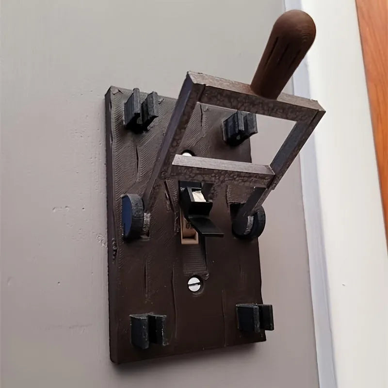 Creative retro-style decorative light switch wall plate cover in PLA material.