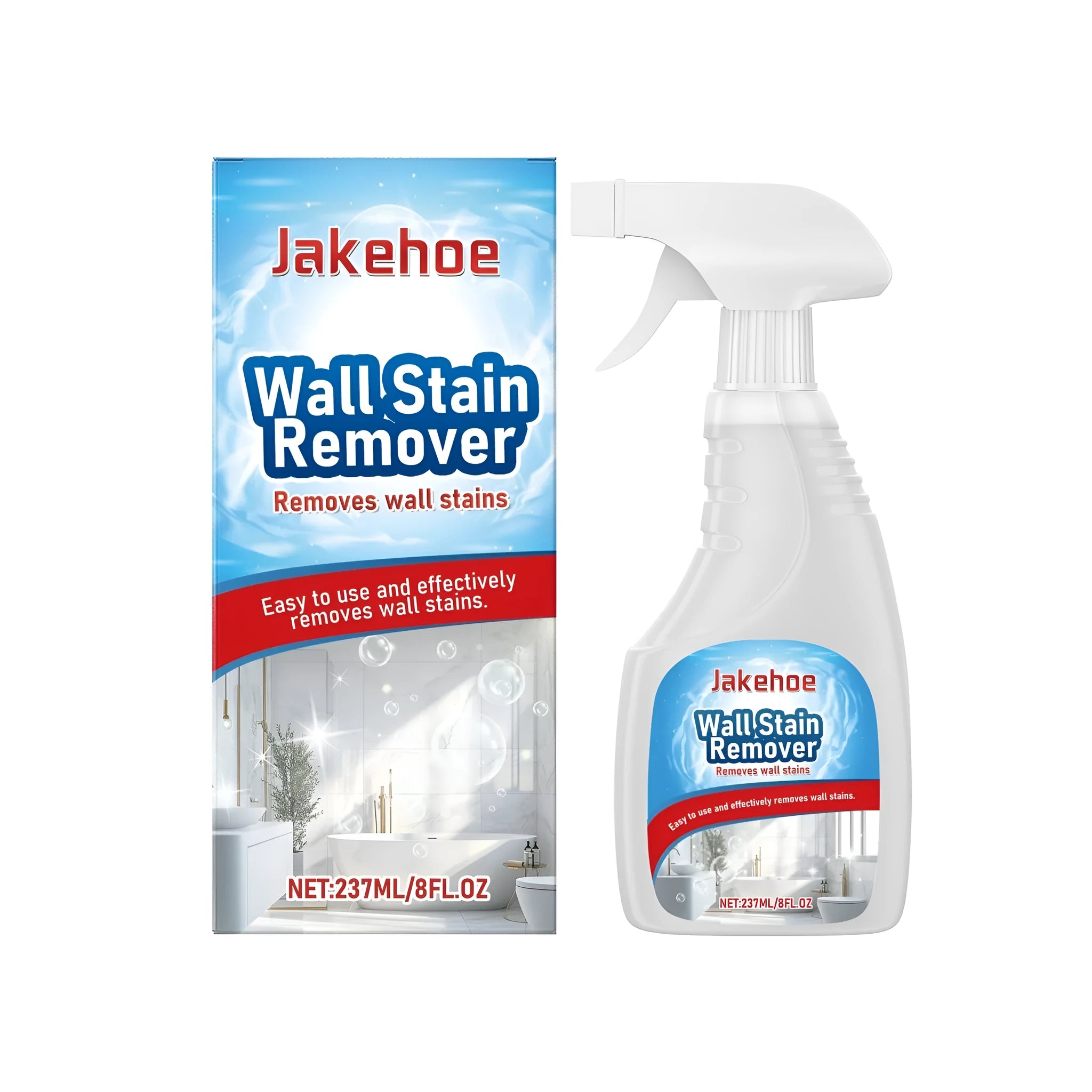 Wall stain remover 237ml bottle with benzalkonium chloride formula for cleaning painted walls