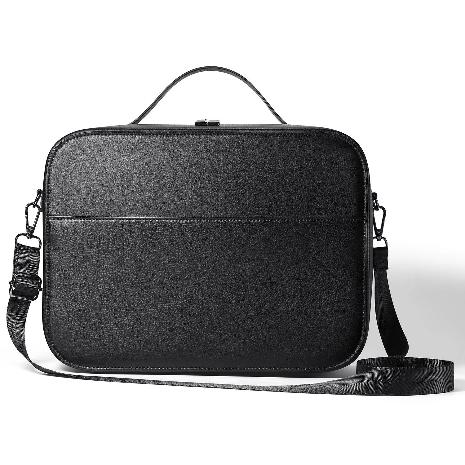 Vision Pro MR storage box in superfiber material showing black and brown colour options