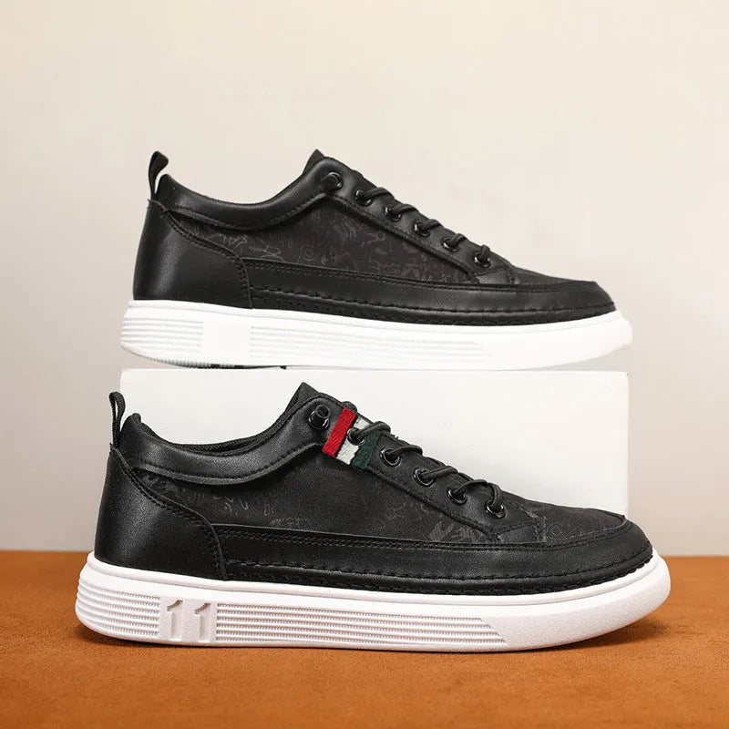 Men's black high-top canvas sneakers with a bandage style, round toe, and PVC sole.