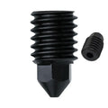 Hardened steel hot end assembly with black silicone sleeve for Bambu Lab A1 Mini 3D printer