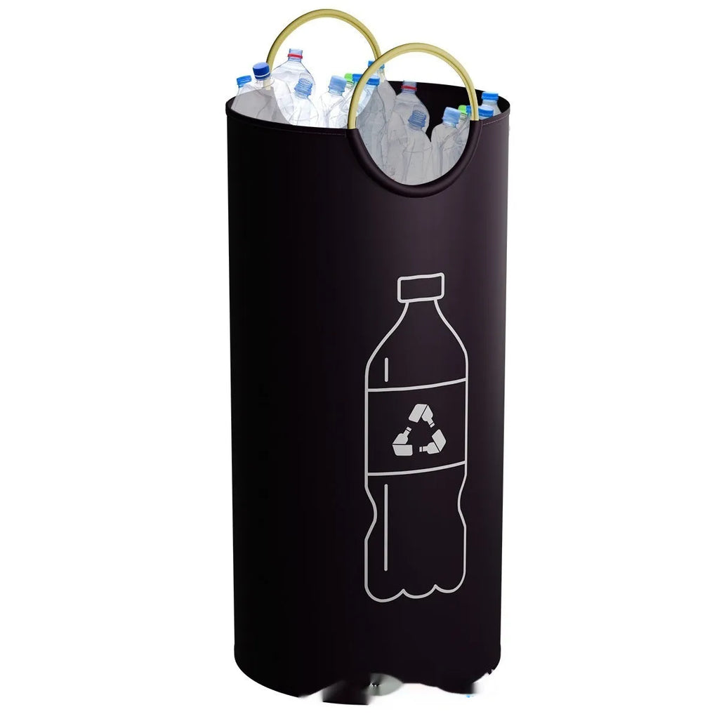 Round multifunctional office outdoor activity trash can in PP plastic measuring 38x72cm with optional pattern