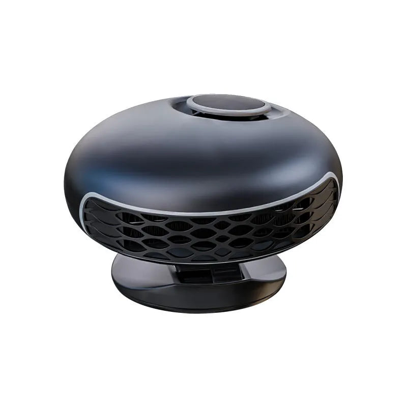 Black car warm air blower heater with 130cm cable for 12V 24V vehicle defrost demisting