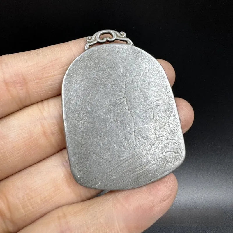 Chinese style iron pendant ornament with Yamantaka Aryaacalanatha Buddhist design