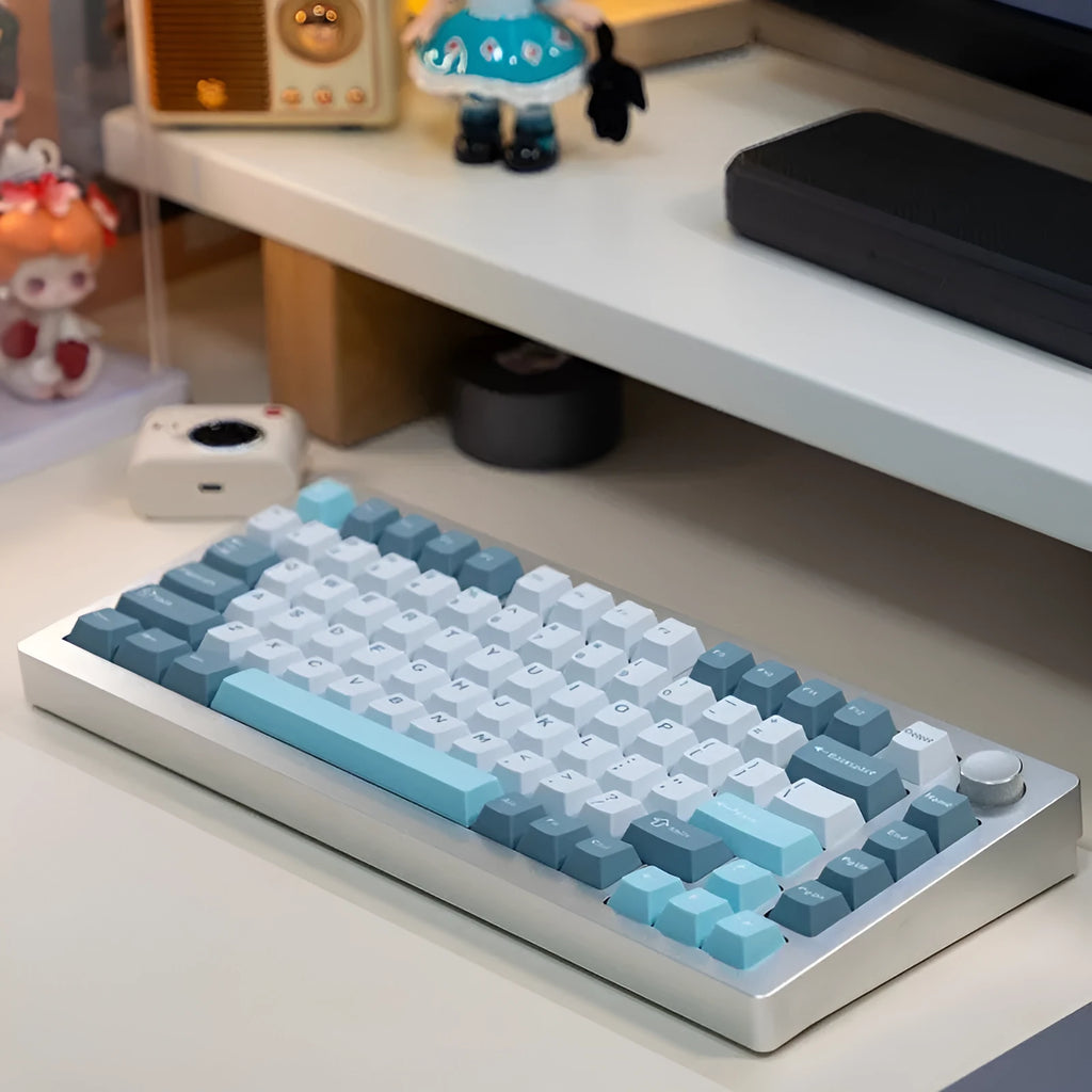 Heiji Snake aluminium mechanical keyboard kit with tools on a desk