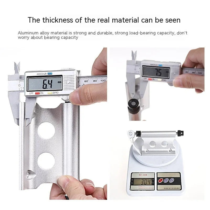 Silver metal bicycle front fork quick release fixing clip for SUV modification and accessory mounting