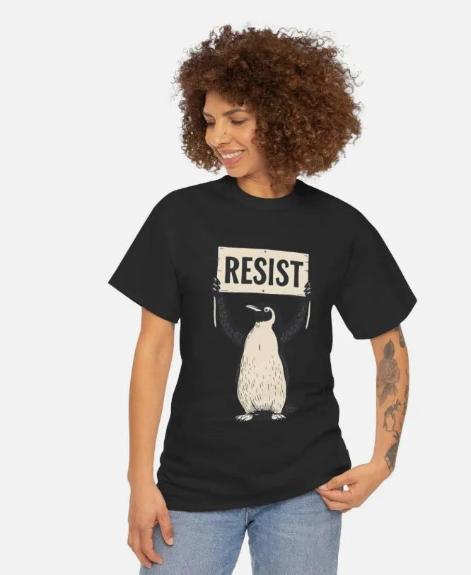 Straight loose short-sleeved cotton t-shirt in black on a hanger