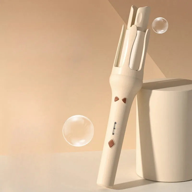 White and Chigo brand automatic hair curler with 32mm barrel and wired power plug