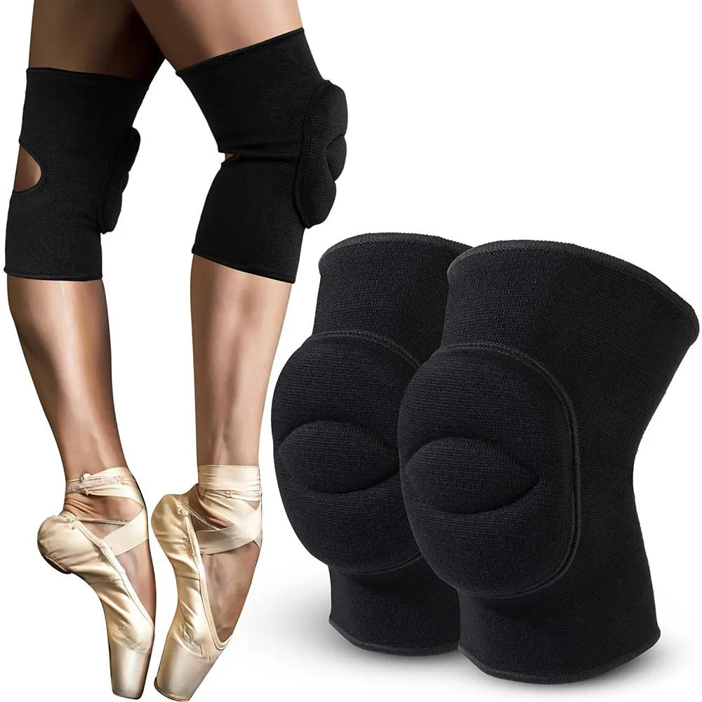 Black thickened nylon knee pad for yoga sports running and ball playing joint support