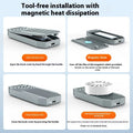Aluminium alloy Thunderbolt 4 external SSD case for M.2 drives in grey or silver, showing slim 50mm profile.