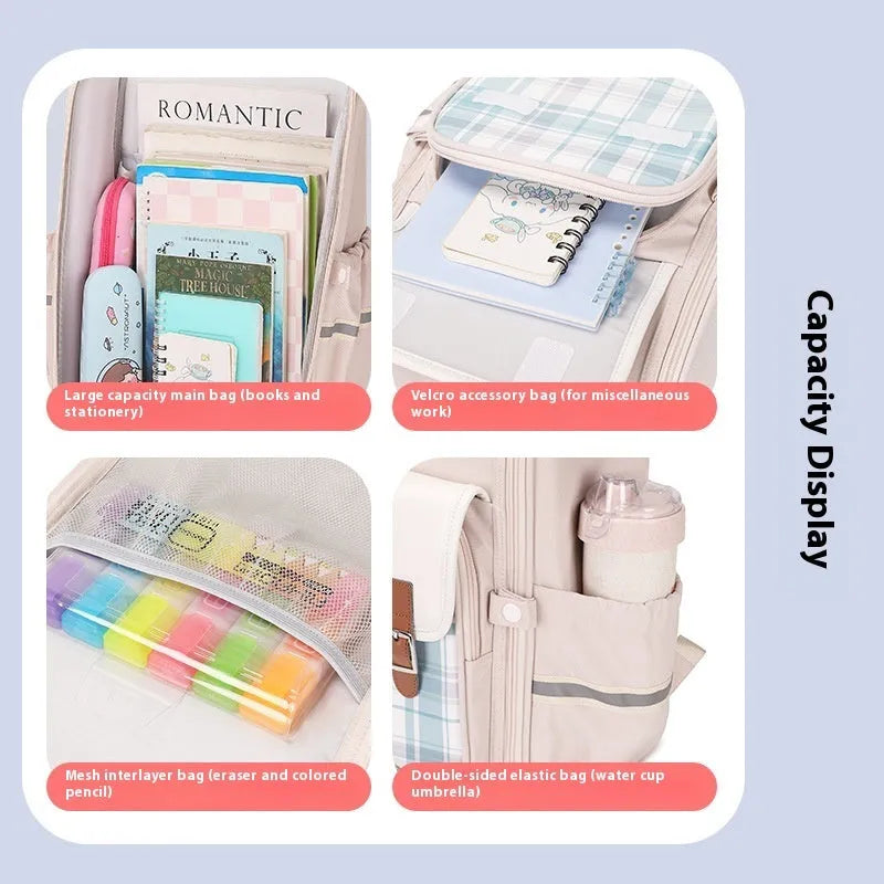 Modern student schoolbag backpack in Oxford cloth available in multiple colour and size options