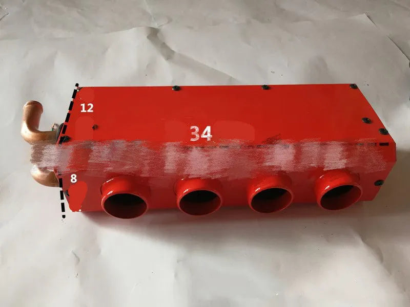 Metal car heater with four-hole copper pipe for 12V/24V vehicles