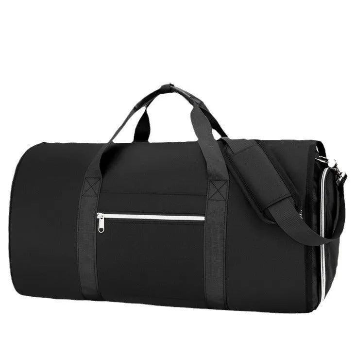 Oxford cloth sports bag with dry wet separation compartments in grey colour option