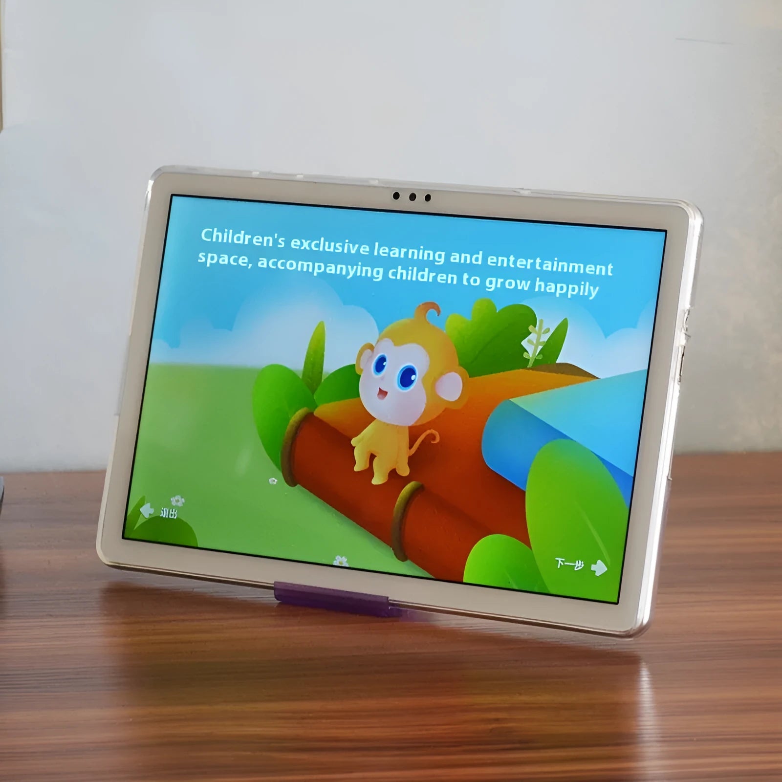 Clear transparent white ultra-thin silicone protective case for a tablet.