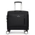 18 inch black Oxford cloth business suitcase with telescopic handle and universal wheels