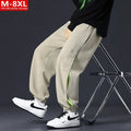 Men's loose cotton pants with ankle banded style and stitching printing details in multiple colours