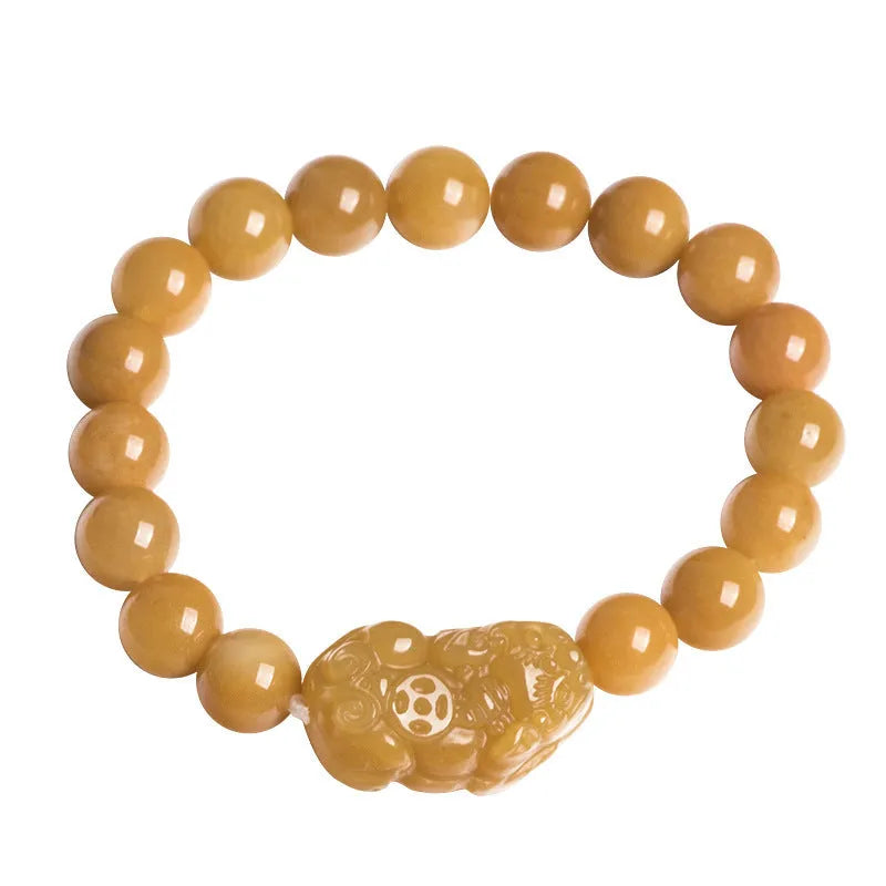 Golden Thread Jade money bracelet carved from Jinsi Jade showing large and small size options