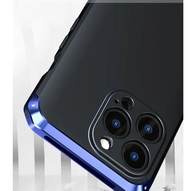 Aluminium alloy and plastic full frame solid colour phone case for iPhone 13 Pro Max