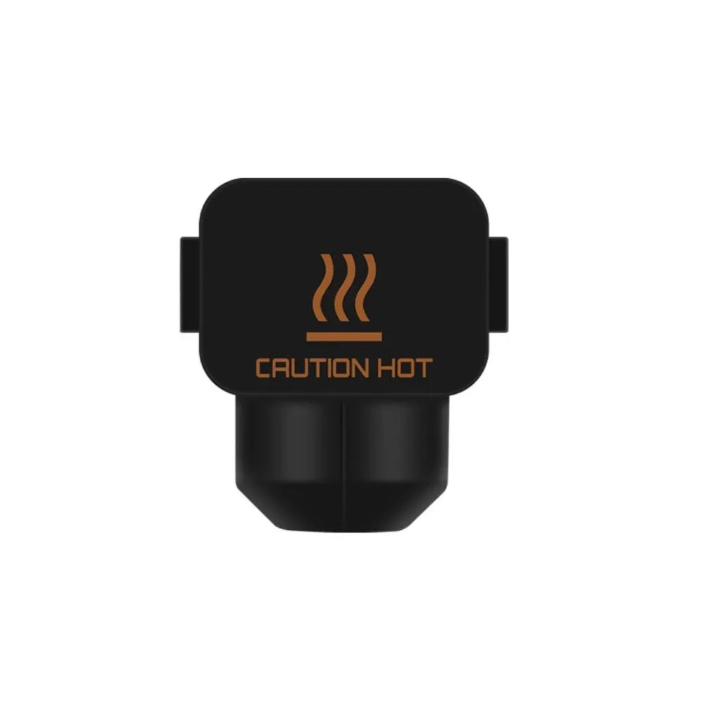 Hardened steel hot end assembly with black silicone sleeve for Bambu Lab A1 Mini 3D printer