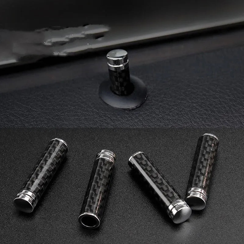 Carbon fibre door lift decorative covers for vehicle interior upgrade with metal construction