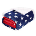 British style striped polyester blanket in vacuum shrink packaging