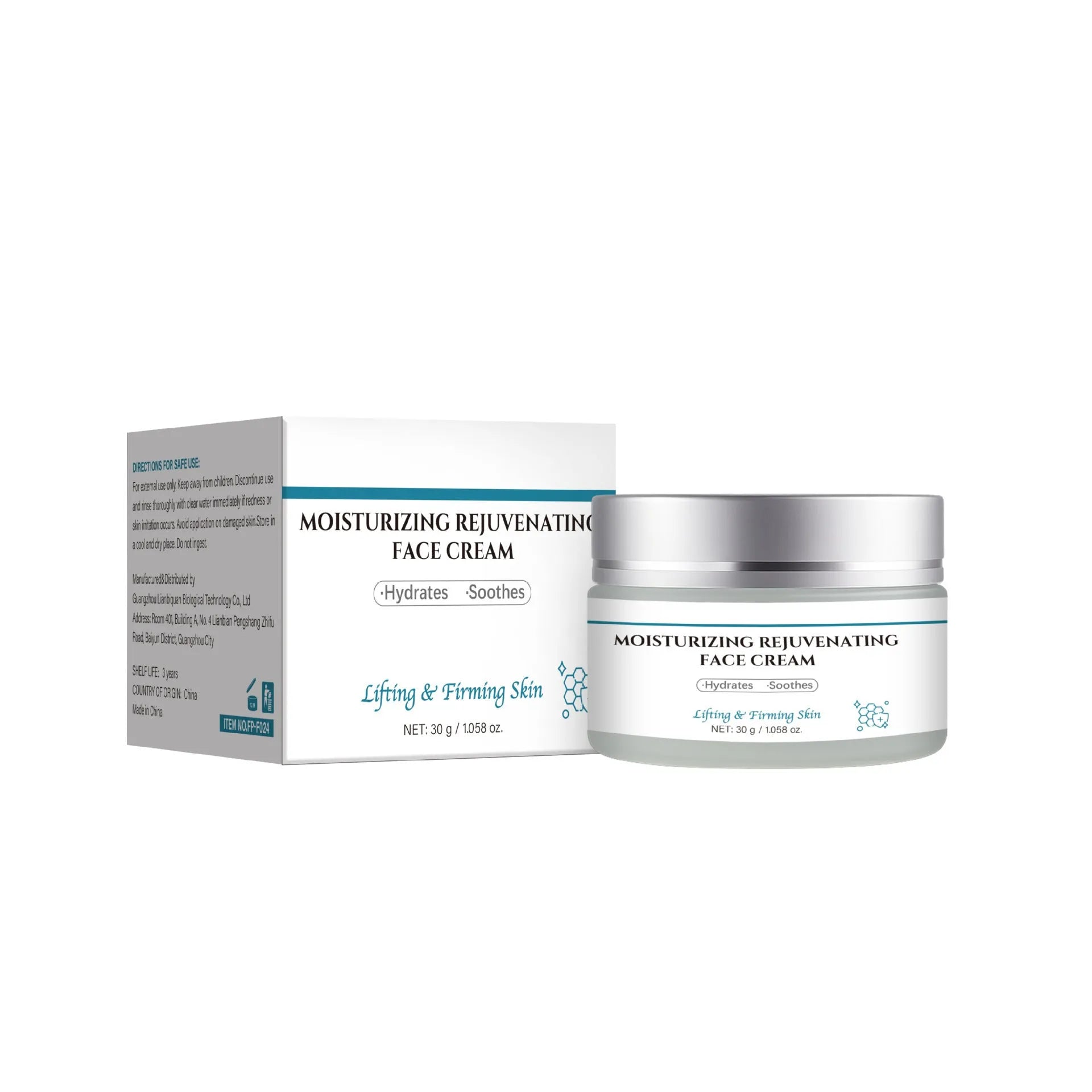 30g tube of anti-aging facial cream with FP-F024 specification for moisturising and hydration