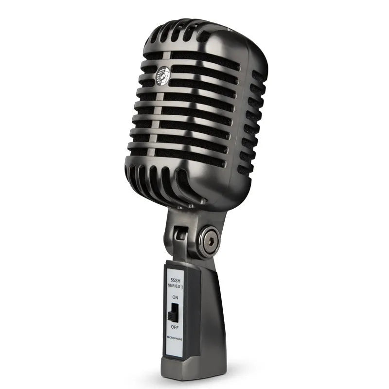 Retro style condenser microphone in FG2 colour with wireless capability for K song and recording.