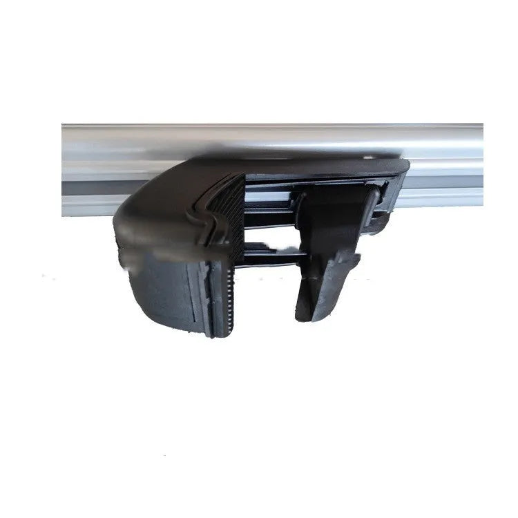 Alloy roof rack crossbars for a General Motors SUV, shown with adjustable length.