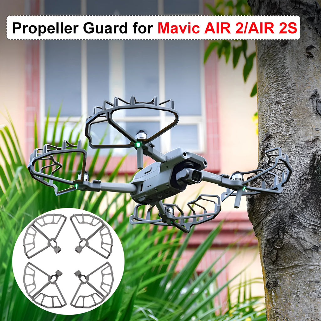 Grey ABS plastic propeller protection ring for DJI Air 2 and Air 2S drones.
