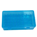 Plastic storage box with 42 compartments for embroidery threads and sewing kit organisation